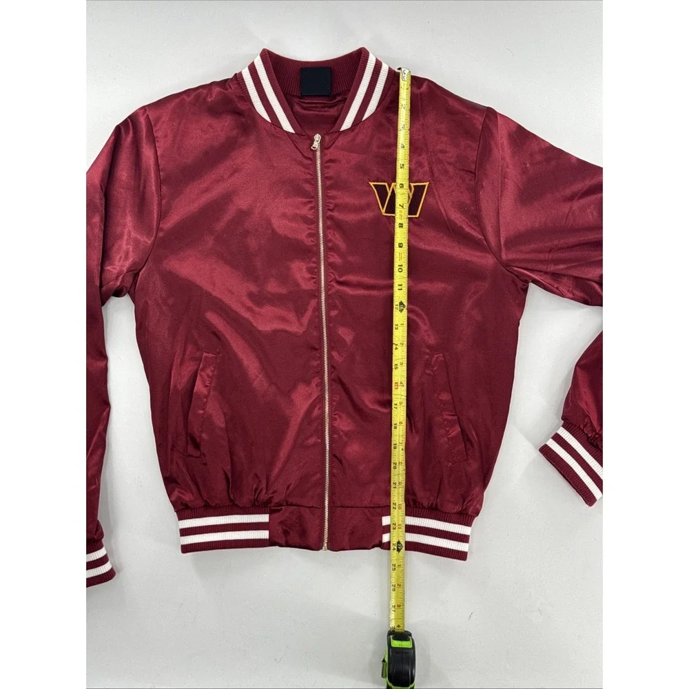 Washington Commanders Women's Satin Rhinestone Bomber Jacket NFL Size Medium